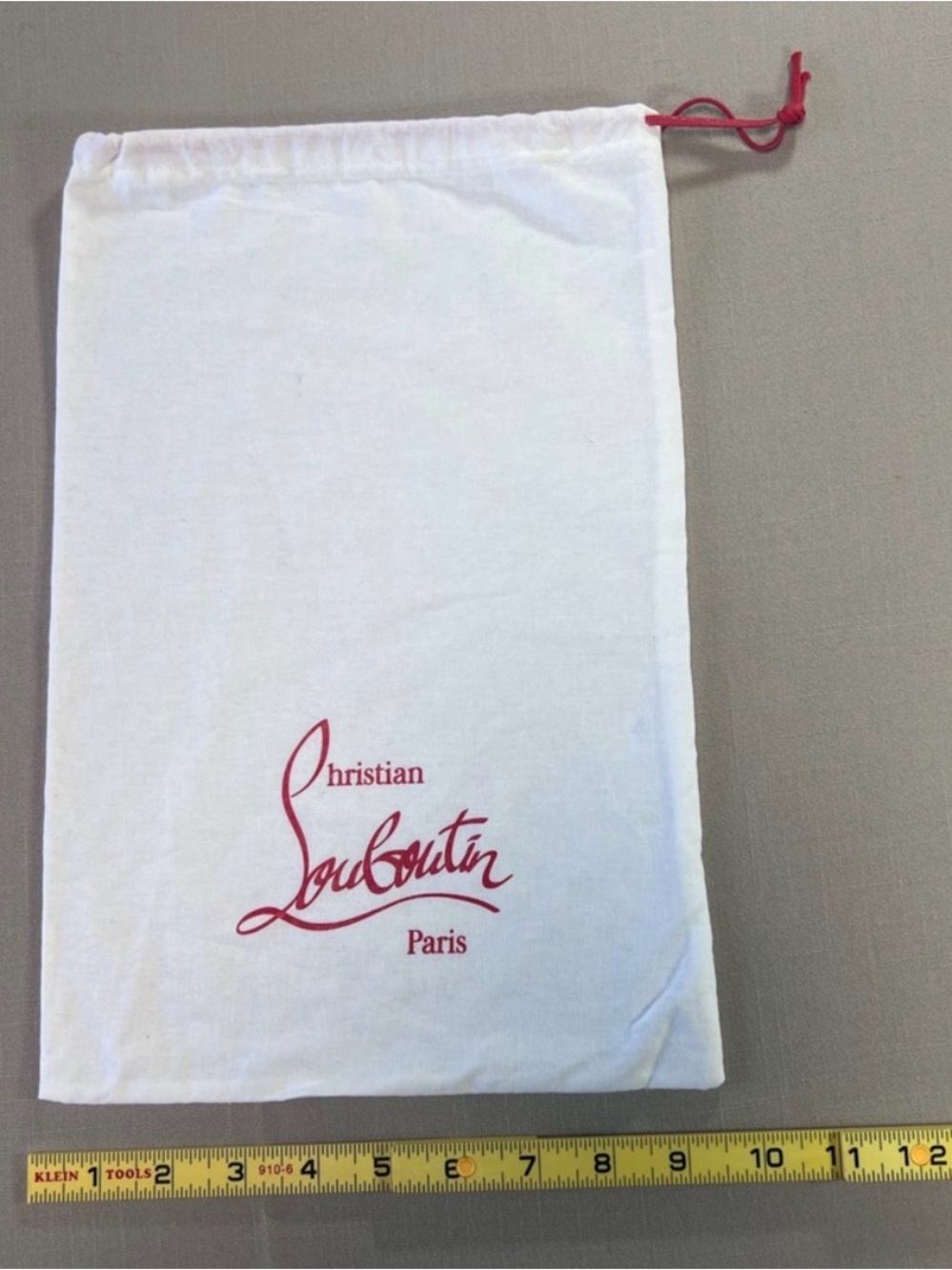 Christian Louboutin Dust bag Drawstring Red Logo 9.5” X 14.5” - Picture 3 of 9